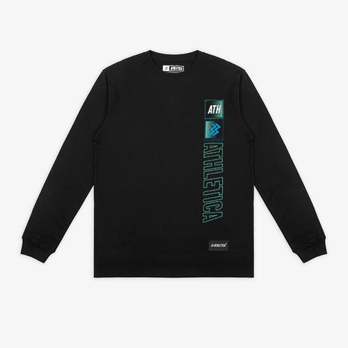 Gambar Athletica Official Shop - Spleen LS Black T-Shirt Pria | Kaos Olahraga - M dari Athletica Footwear Kota Bandung Tokopedia