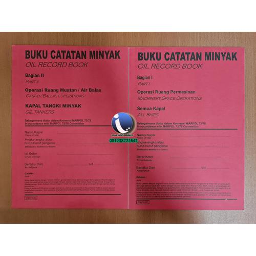 Jual Buku Catatan Minyak/ Oil Record Book/ Jurnal Oli (Part 1 & Part 2