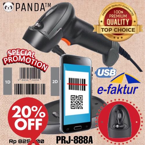 Jual 2D SCANNER BARCODE PANDA PRJ888A AUTO SCAN + STAND ( EFAKTUR