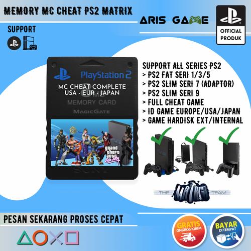 Jual MEMORY PS2 MC CHEAT DEVICE SERI 9 SERI 7XXXX, PS2 MATRIX Kab