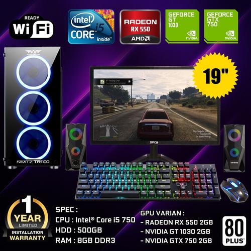Gambar PC GAMING RAKITAN FULL SET | Intel Core i5 750 | RAM 8GB | GTX | RX - GT 1030 2GB dari kyoshop Jakarta Utara Tokopedia