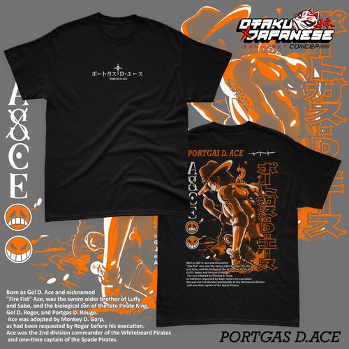 Jual Kaos Distro Anime Portgas D. Ace 