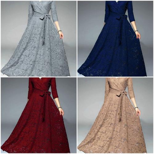 Kadaka D-0244 Maxi Lace Party Dress | Dress Pesta Wanita Brukat main image 0
