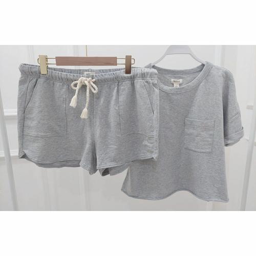 Jual up west crop top short set - Kab 