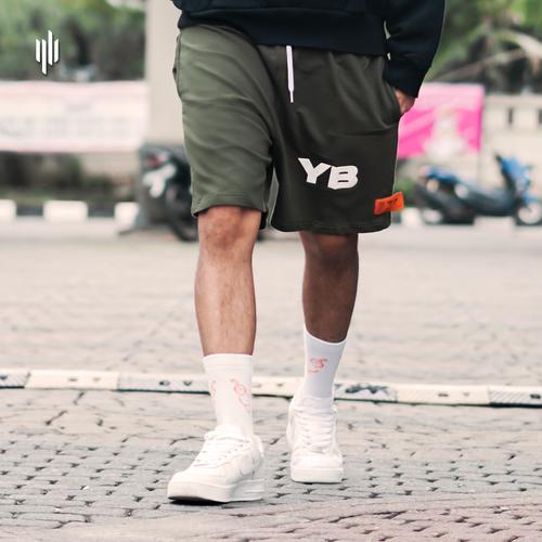 Jual YB Green Drawstring Shorts 