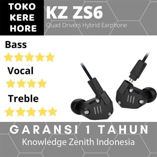 Promo Knowledege Zenith KZ ZS6 with Mic Driver 2BA DD