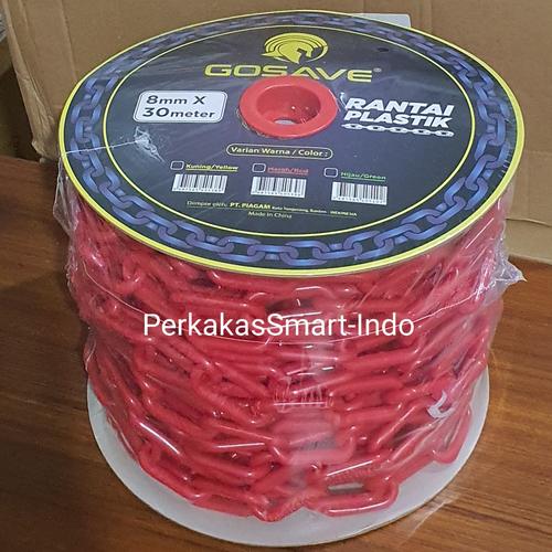 Jual rantai plastik 8mm x 30m gosave/rantai pvc/plastic chain - 30meter ...
