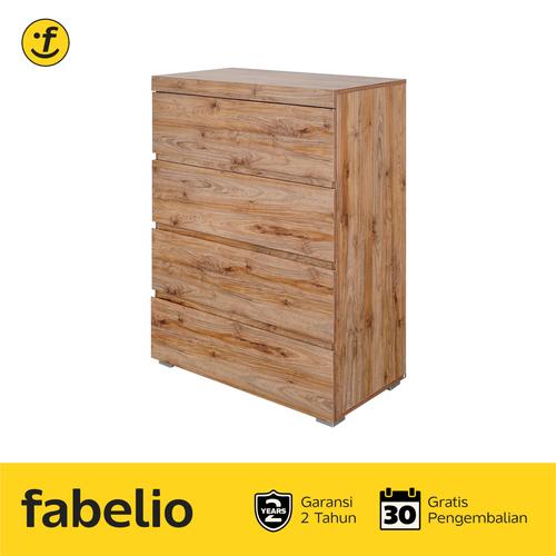 Gambar Fabelio Lemari 4 Laci Lemari Kayu SAKHA - Walnut dari Fabelio Official Kota Tangerang Tokopedia