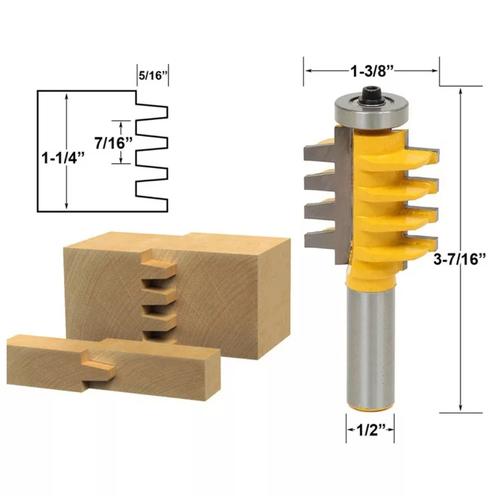 Jual Router Bit Cone Tenon Mata Router Besar Glue Joint Router Bit Cone ...