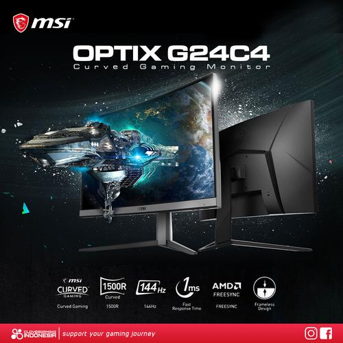 Jual MSI Optix G24C4 23.6" VA 1080p 144Hz 1ms Curved Gaming Monitor