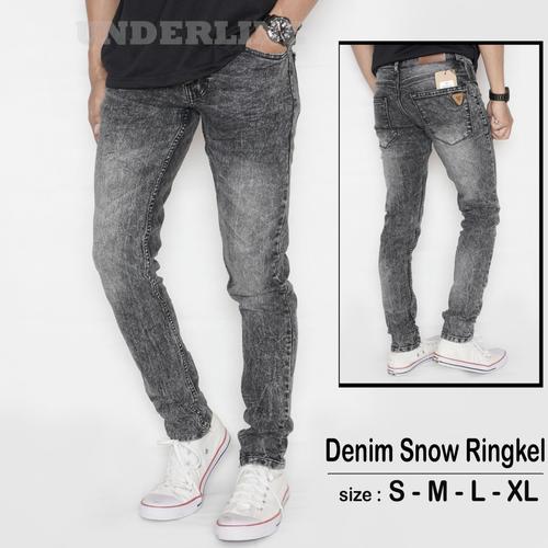 Jual Celana jeans hitam abu abu size 34 