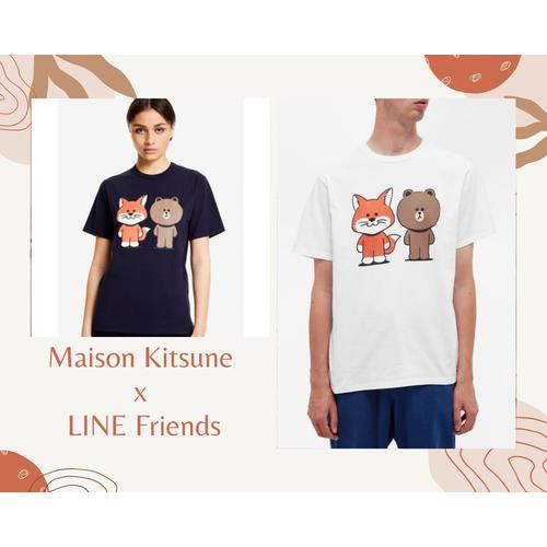 LINE Friends Shirt Sleeve Tee - Hitam 
