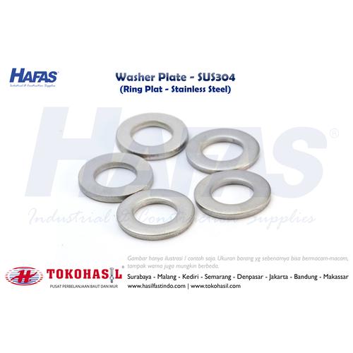 Jual Ring Plat SUS304 M8 / Washer Plate / WP SUS304 M 08 Jakarta