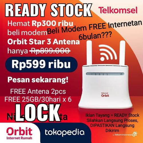 Gambar ZTE MF283U Telkomsel ORBIT Star 3 Modem WiFi 4G High Speed + 150GB dari Nine-X Jakarta Barat Tokopedia