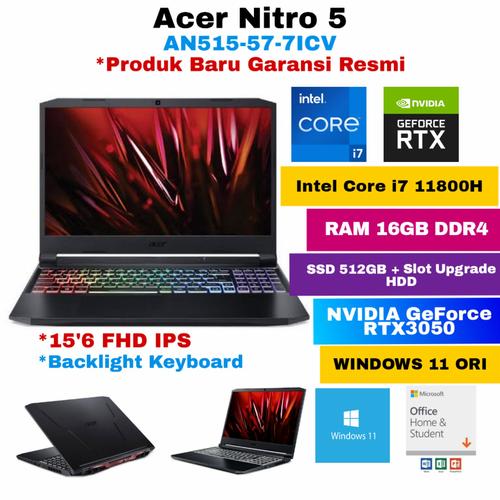 Jual Acer Nitro 5 AN515-57 Core i7 