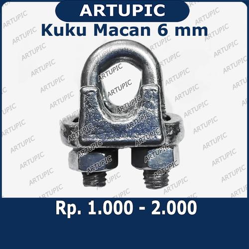 Gambar Kuku Macan 6 mm Klem Seling Wire Clip Tali Kawat Baja Kabel Sling 6mm dari ArtupicPeralatanPeternak Kota Tangerang Selatan Tokopedia