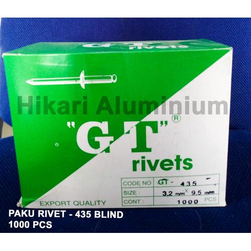 Jual Blind Rivet Sekrup Paku Rivet 435 3,2 MM X 9,5 MM GT ISI 1000 PCS ...