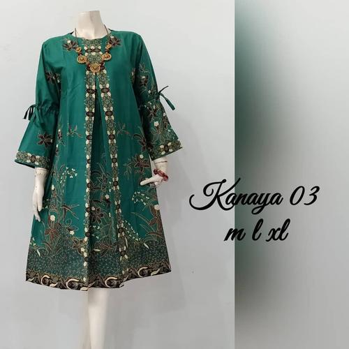 Gambar BAJU BATIK SOLO WANITA JUMBO/ ATASAN BATIK KERJA/ TUNIK BATIK -KANAYA - Standar dari Batik Nitami Kota Pekalongan Tokopedia
