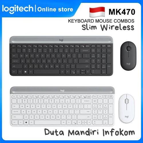 Logitech MK470 Ultra Slim Silent Wireless Keyboard Mouse Combo Black  Edition di Duta Mandiri Infokom Tokopedia
