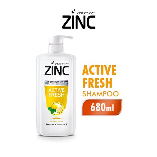 Promo Zinc Shampoo Active Fresh Botol 680 ml Wings Official Store