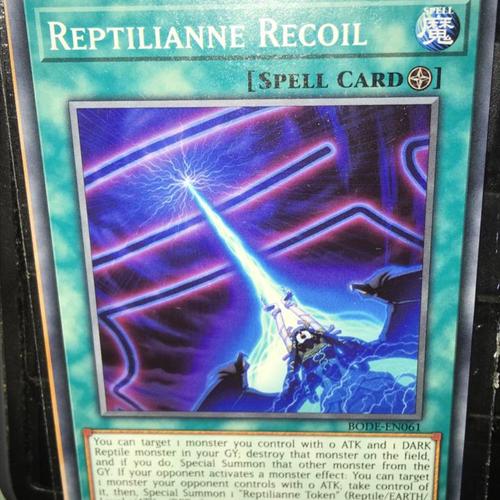 Yu-Gi-Oh! Karte „Reptilianne Recoil“ – BODE-EN061, Common, 1. Auflage, Aus Burst Of Destiny