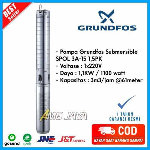Jual Mesin Pompa Air Satelit Submersible Pump Grundfos SP 3A-15 Oil ...