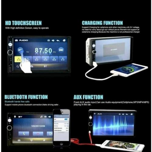 Head unit double din led mobil cortez 
