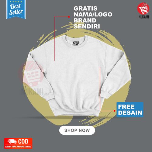 Jual SWEATER CREWNECK PRIA POLOS TEBAL 