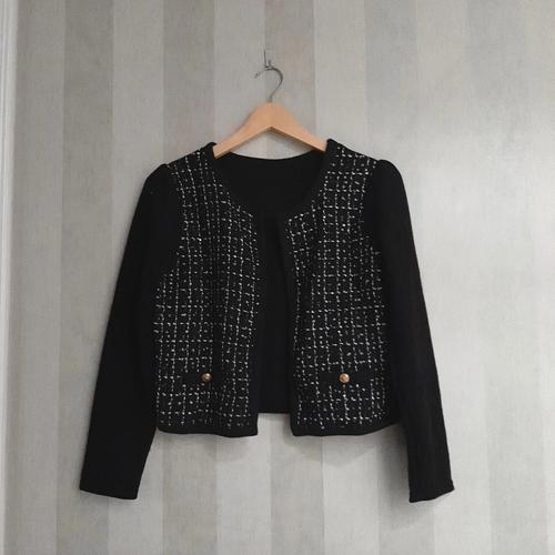 tweed black blazer