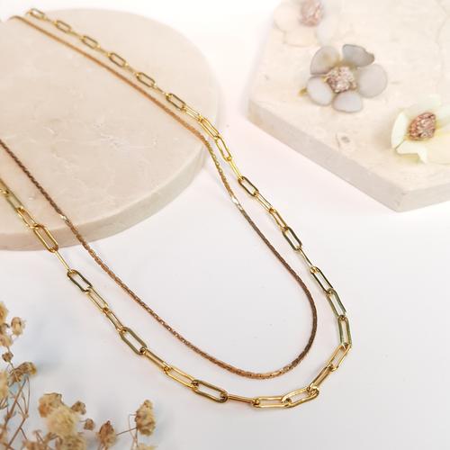Jual Kalung Rantai Double Paper Clip 