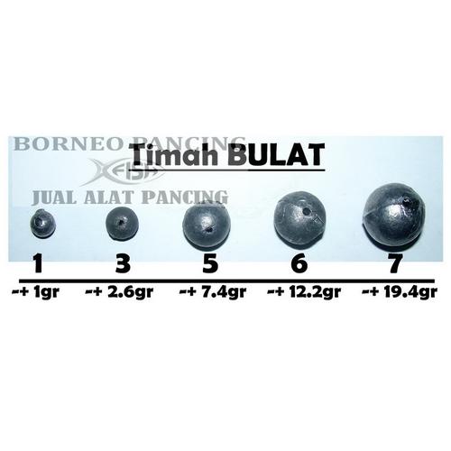 Jual Timah Bandul/Timbal Model Bulat Bulat 1 isi 10 Kota Balikpapan