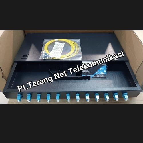 Jual ODF OTB RACK 12 CORE LC FULL SET UPC SINGLE MODE FIBER OPTIK HITAM ...