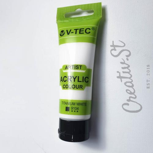 Gambar (1 pcs) Cat Acrylic V-Tec 35ml Putih 9104 Titanium White dari minoriya Kota Depok Tokopedia