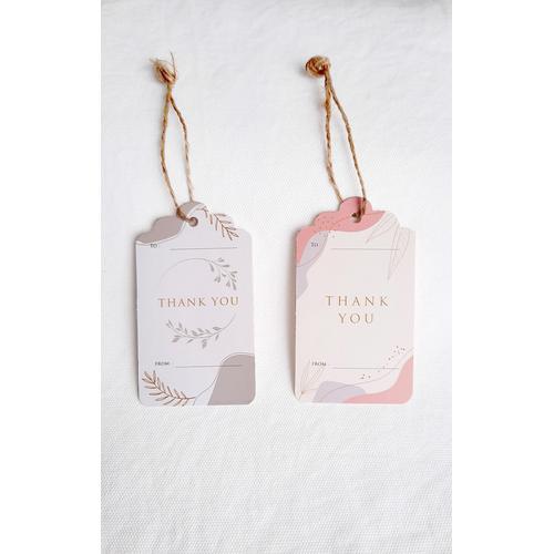 Jual hangtag tag kartu ucapan tema thank you 2 model ucapan terima