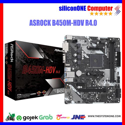 Gambar ASROCK B450M HDV R4.0 dari silicon ONE Computer Kota Bandung Tokopedia