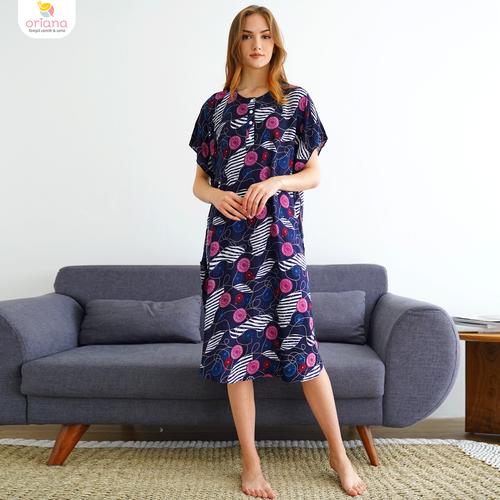 Gambar Oriana DASTER BUSUI KALONG Camryn Series Allsize - Navy dari Oriana Homewear Jakarta Selatan Tokopedia