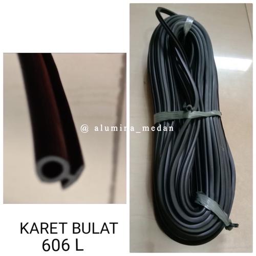 Jual Karet Frame Jendela atau Pintu Aluminium / Type Karet Bulat 615 /