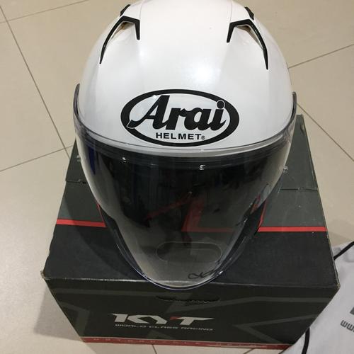 Jual Helm KYT NFJ half face putih Kab. Tangerang pro racing Tokopedia