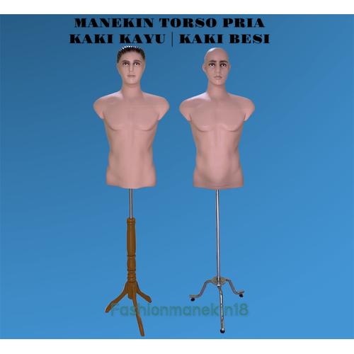 Jual MANEKIN PRIA SETENGAH BADAN FULL KEPALA 1 SET KAKI TIANGDISPLAY