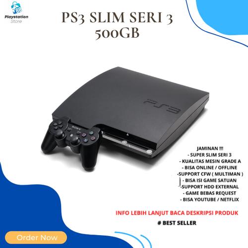 PS3 SLIM SERI 3 500GB / ANTI YLOD / BEBAS BANNED / CFW / HFW / OFW