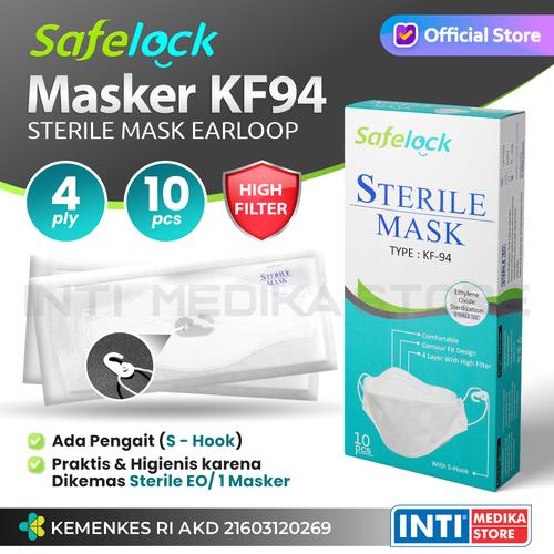 Gambar SAFELOCK - Masker KF94 4 Ply Surgical Earloop | Model 4D Sensi Convex dari INTI MEDIKA STORE undefined Tokopedia