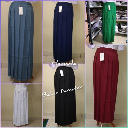 Jual Rok Sekolah Sd/Smp/Sma Panjang Rempel Seragam Sekolah - Cokelat ...