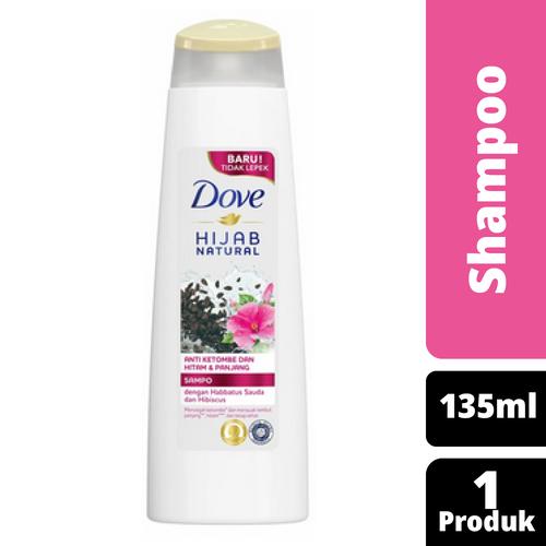 Promo Dove Hijab Natural Shampo Anti ketombe & Hitam Panjang 135ml