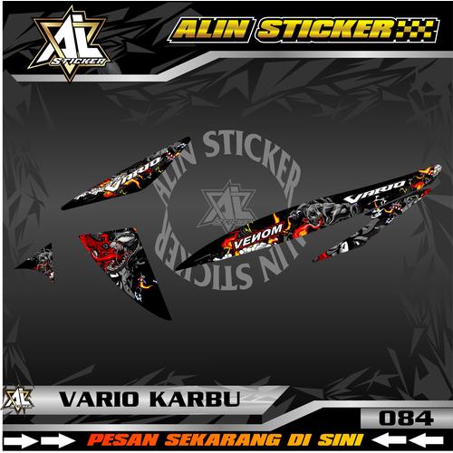 Jual 084 STICKER STRIPING MOTOR VARIO KARBU VARIASI VENOM SEMU FULL ...