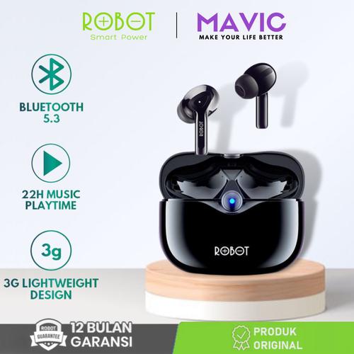 Promo ROBOT T30 Headset Bluetooth 5.3 Earphone Airbuds True Wireless  Earbuds - Hitam - Jakarta Barat - MAVIC_STORE | Tokopedia
