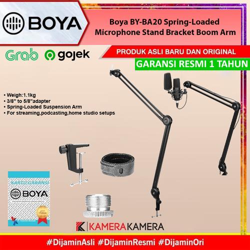 Jual Boya BY-BA20 Spring-Loaded Microphone Stand Bracket Boom Arm ...