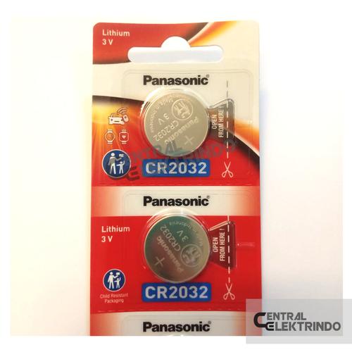 Jual Battery Panasonic CR2032 3V Lithium Batu Baterai Batere coin CR