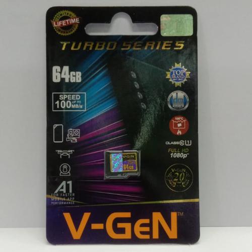 Gambar V-gen Micro SD Vgen 64GB Class 10 TURBO SERIES Memory Card HP 64 GB NA dari PojokITcom Pusat IT Comp undefined Tokopedia