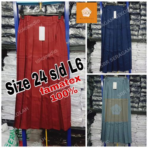 Jual Rok sekolah SD Merah Panjang Rempel plisket - 24 25 - Jakarta ...