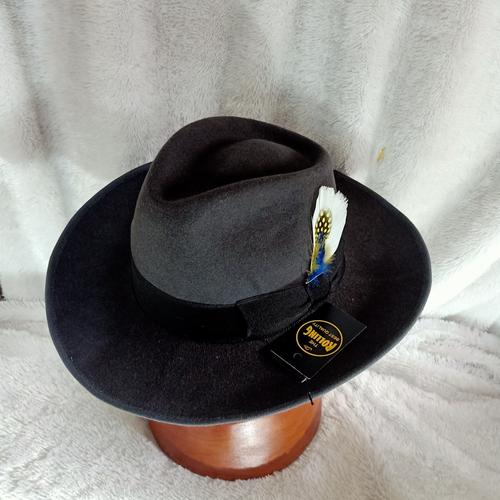 Topi laken fedora dark grey kode cs1 